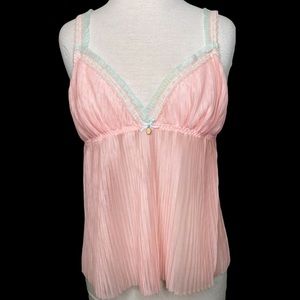Angelic Vintage Cinema Etoile Pastel Pink Babydoll with Cameo Ornament L